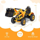 12V Battery-Powered Kids Ride-On Yellow Excavator Truck with Front Loader Digger Magic Cars 11