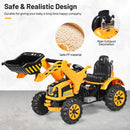 12V Battery-Powered Kids Ride-On Yellow Excavator Truck with Front Loader Digger Magic Cars 5