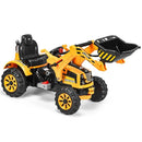 12V Battery-Powered Kids Ride-On Yellow Excavator Truck with Front Loader Digger Magic Cars Variant 0