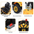 12V Battery-Powered Kids Ride-On Yellow Excavator Truck with Front Loader Digger Magic Cars 6