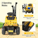 6V Battery-Powered Kids Ride-On Excavator Truck with Front Loader and Bulldozer Attachments Magic Cars 2