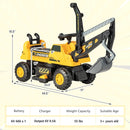 6V Battery-Powered Kids Ride-On Excavator Truck with Front Loader and Bulldozer Attachments Magic Cars 3