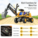 6V Battery-Powered Kids Ride-On Excavator Truck with Front Loader and Bulldozer Attachments Magic Cars 5