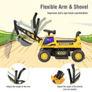 6V Battery-Powered Kids Ride-On Excavator Truck with Front Loader and Bulldozer Attachments Magic Cars 6