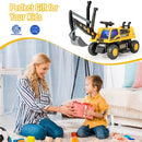 6V Battery-Powered Kids Ride-On Excavator Truck with Front Loader and Bulldozer Attachments Magic Cars 8