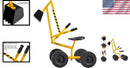 Kids Ride-On Excavator with Dual Hand Controls and 360° Rotatable Seat in Yellow Magic Cars 1