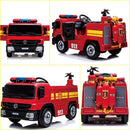 12V Battery Powered Kids Electric Fire Truck Ride-On Vehicle with Remote Control Magic Cars 3