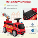 Toddler Foot-to-Floor Ride-On Fire Truck Car with Sounds and Music Magic Cars 5