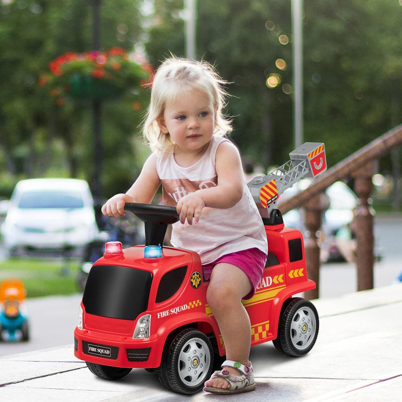 Toddler Foot-to-Floor Ride-On Fire Truck Car with Sounds and Music Magic Cars 7