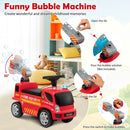 Toddler Ride-On Fire Truck with Bubbles, Headlights, Sliding and Push Walker Features Magic Cars 6