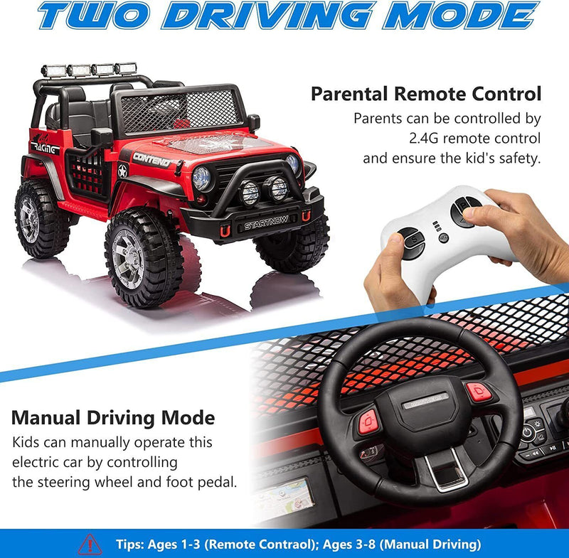 12V Electric Kids Ride-On Jeep Truck with Remote Control Magic Cars 3