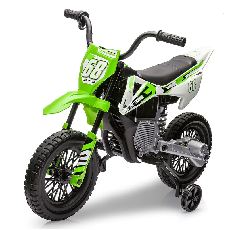 12V Kids Electric Ride-On Dirt Bike with Dual Motors and Training Wheels Magic Cars 0