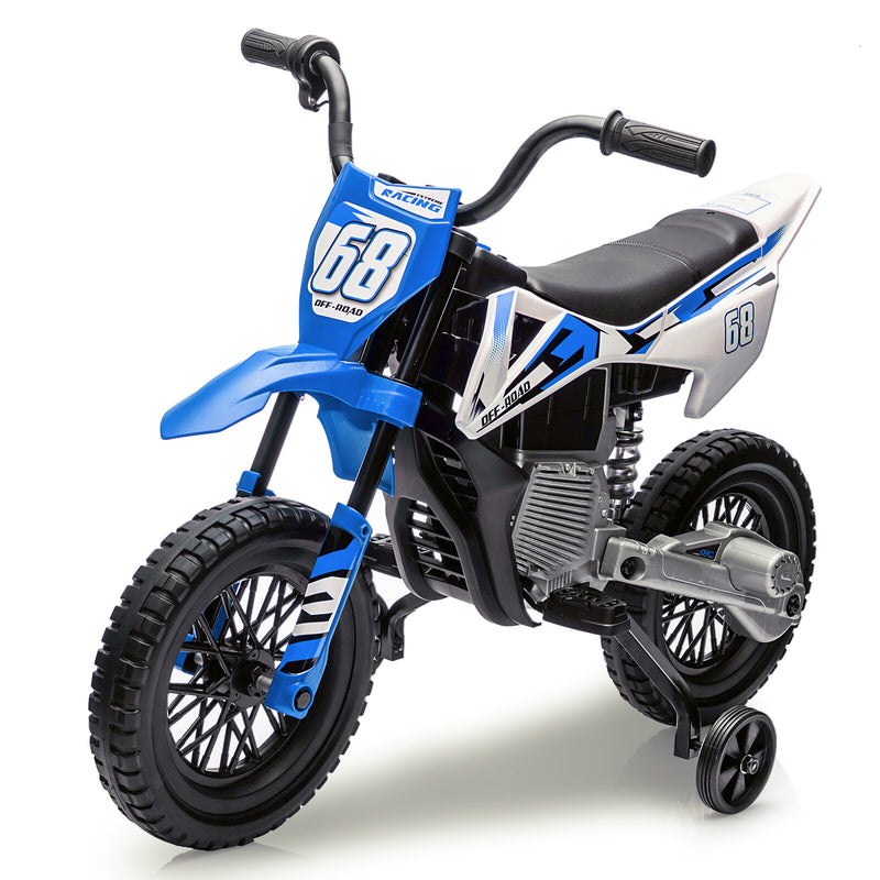 12V Kids Electric Ride-On Dirt Bike with Dual Motors and Training Wheels Magic Cars 10