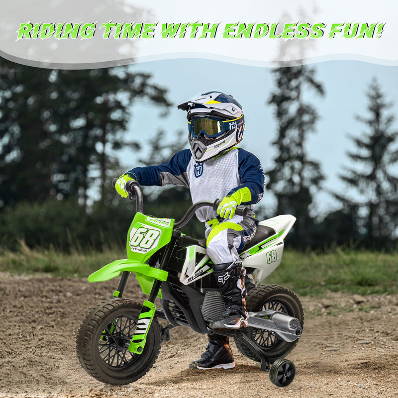 12V Kids Electric Ride-On Dirt Bike with Dual Motors and Training Wheels Magic Cars 2