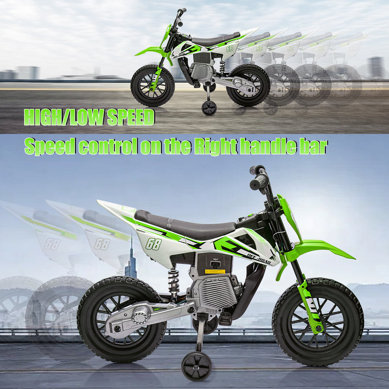 12V Kids Electric Ride-On Dirt Bike with Dual Motors and Training Wheels Magic Cars 3