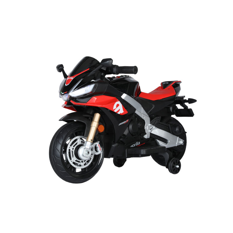 Electric Kids Ride-On Motorcycle with 2MPH Speed, Shock Absorbers, and Training Wheels Magic Cars 1