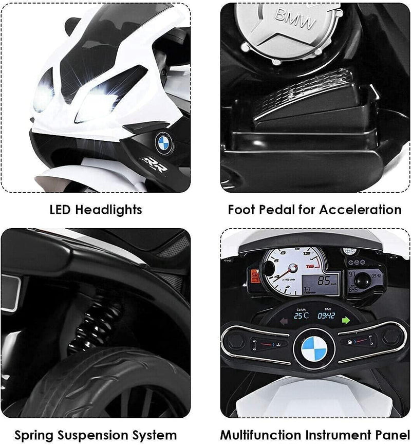 Kids 3-Wheel Ride-On Motorcycle with Training Wheels and Headlight Magic Cars 6