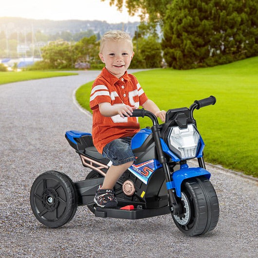Kids 6V Battery-Powered Ride-On Motorcycle with Detachable Training Wheels Magic Cars 1