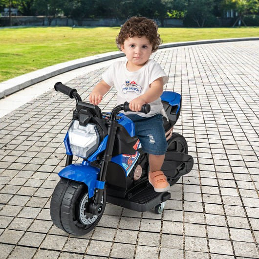 Kids 6V Battery-Powered Ride-On Motorcycle with Detachable Training Wheels Magic Cars 2