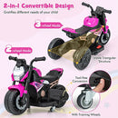 Kids 6V Battery-Powered Ride-On Motorcycle with Detachable Training Wheels Magic Cars 9