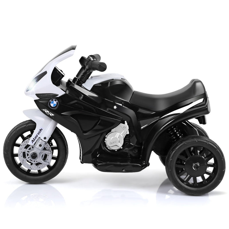 Kids Licensed 6V Electric BMW Ride-On Motorcycle with 3 Wheels, Music, and Lights in Black Magic Cars Variant 0