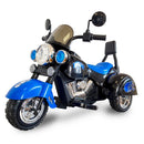Kids 3-Wheel Battery-Powered Blue Chopper Ride-On Motorcycle Toy, 6V Magic Cars 10