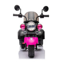 Kids 3-Wheel Battery-Powered Pink Ride-On Chopper Motorcycle Toy 6V Magic Cars 1