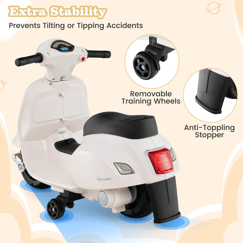 Kids Ride-On Motorcycle with Training Wheels, Headlight, Horn, and 6V Battery Magic Cars 3