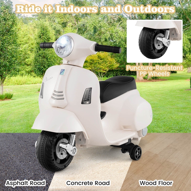 Kids Ride-On Motorcycle with Training Wheels, Headlight, Horn, and 6V Battery Magic Cars 6