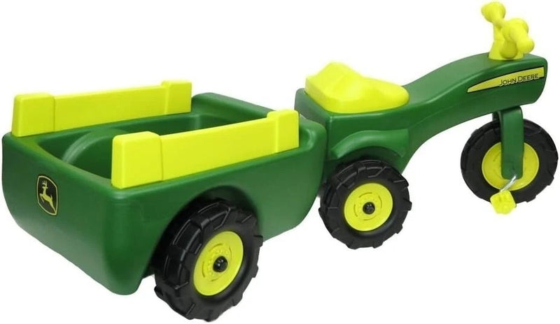john deere metal pedal tractor Kids Ride-On Pedal Tractor with Detachable Trailer for Indoor and Outdoor Play 2 Year Warranty -