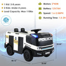 12V Kids Electric Ride-On Police Car with Remote Control Toy Vehicle Magic Cars 9
