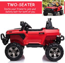 12V Electric Red Kids Ride-On Police SUV Truck with 2 Seats, Remote Control and MP3 Player Magic Cars 3