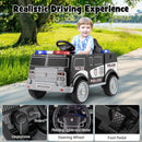 Kids Ride-On Police Car with 3 Speeds, Megaphone, Music, FM Radio, and Flashing Lights Magic Cars 4