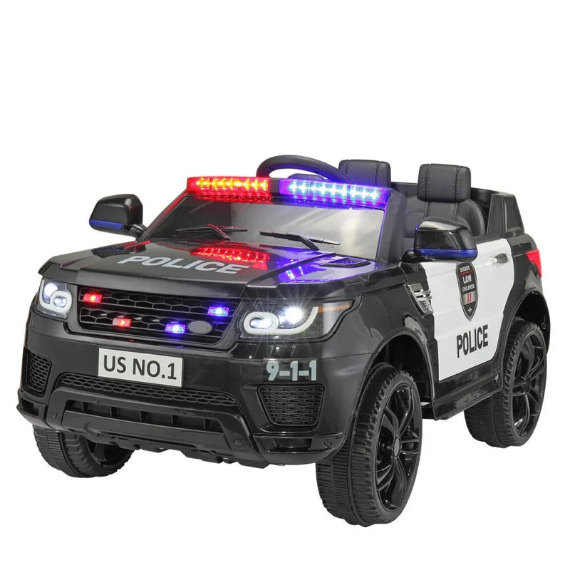 12V Battery-Powered Kids Ride-On Police Car with Parental Remote Control Magic Cars 1