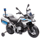 12V Kids Police Ride-On Motorcycle with 7Ah Battery, Training Wheels, and Storage Box Magic Cars 0