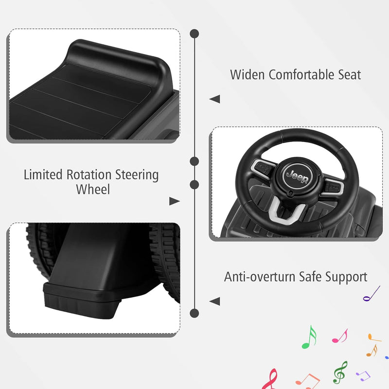 Licensed Jeep Toddler Ride-On Push Car with Foot-to-Floor Sliding Design Magic Cars 4