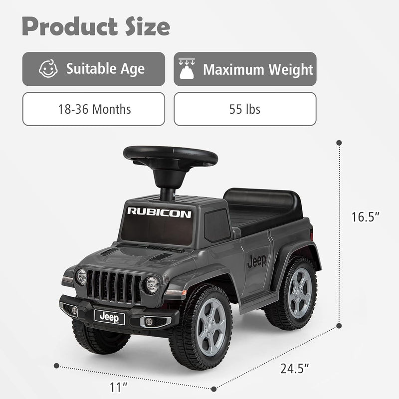 Licensed Jeep Toddler Ride-On Push Car with Foot-to-Floor Sliding Design Magic Cars 6