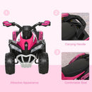 Kids Pink Ride-On Push Car Foot-to-Floor Sliding ATV Walker Toy Magic Cars 11