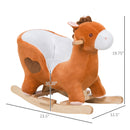 Deluxe Kids Wooden Ride-On Rocking Horse with Songs and Sturdy Animal Design Magic Cars 2