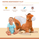 Deluxe Kids Wooden Ride-On Rocking Horse with Songs and Sturdy Animal Design Magic Cars 3