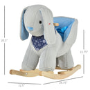 Kids Ride-On Rocking Bunny Horse Toy with Music and Soft Deluxe Design Magic Cars 2
