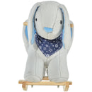 Kids Ride-On Rocking Bunny Horse Toy with Music and Soft Deluxe Design Magic Cars 4