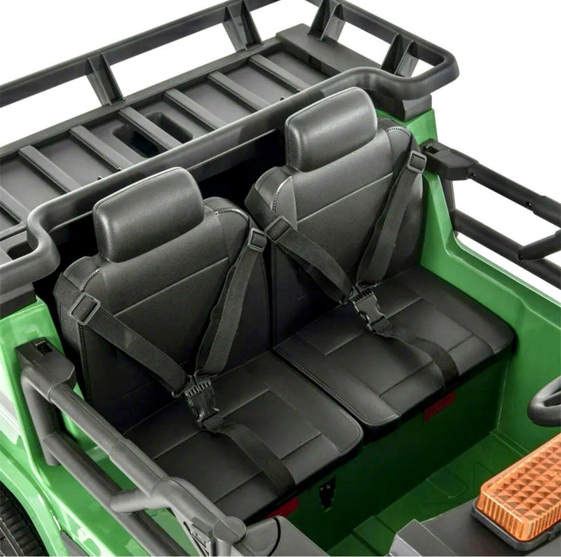12V Kids Ride-On Power Ranger Utility Jeep with Rear Cargo Holder Accessory Magic Cars 4