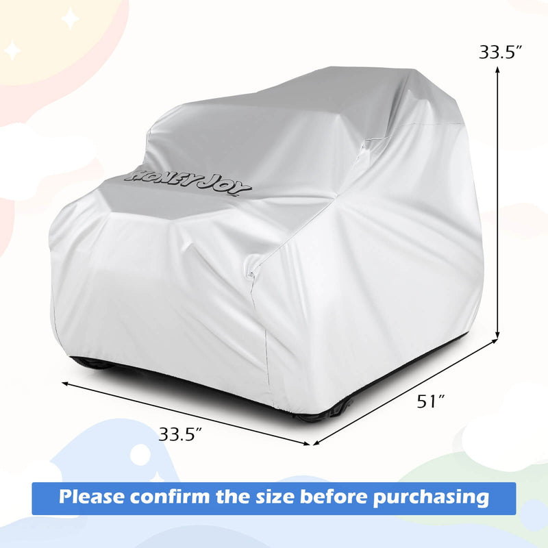 Universal Kids Ride-On Toy Car Cover with Silver Coating and Storage Bag for Trucks Magic Cars 1
