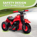 Electric 6V Kids 3-Wheeled Ride-On Motorcycle with LED Headlight and Bubble Blower Toy Car Magic Cars 4