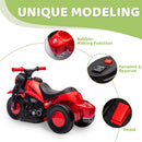 Electric 6V Kids 3-Wheeled Ride-On Motorcycle with LED Headlight and Bubble Blower Toy Car Magic Cars 5