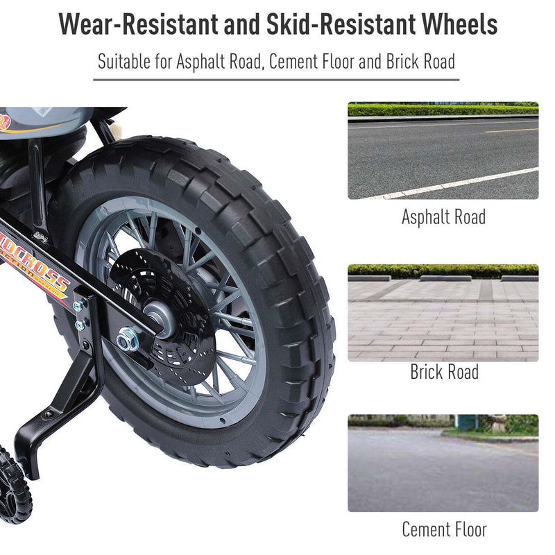 Kids 6V Electric Red Motocross Ride-On Dirt Bike Toy Magic Cars 4