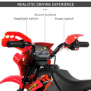 Kids 6V Electric Red Motocross Ride-On Dirt Bike Toy Magic Cars 7