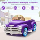 Purple Battery-Powered 1955 Pickup Style Ride-On Toy Truck for Kids Magic Cars 3