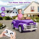 Purple Battery-Powered 1955 Pickup Style Ride-On Toy Truck for Kids Magic Cars 4